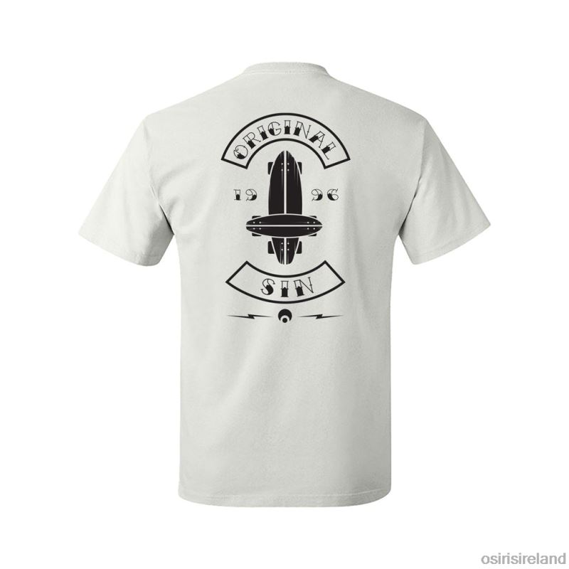 Osiris Clothing - Unisex Osiris White Original SIN Pocket Tee T-shirt X80R633