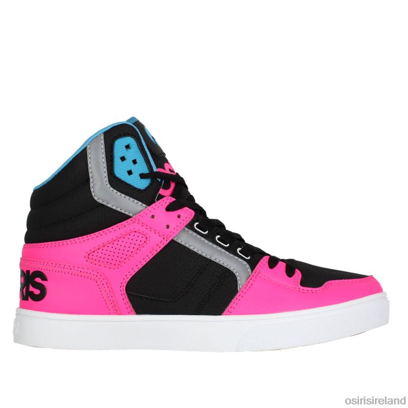 Osiris Shoes Ireland - Unisex Osiris Black/Pink/Cyan Clone Shoe X80R623