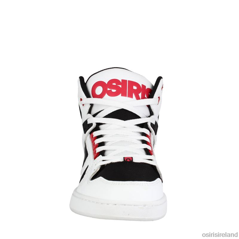 Osiris Shoes Ireland - Unisex Osiris White/Black/Red NYC 83 Clk Shoe X80R616